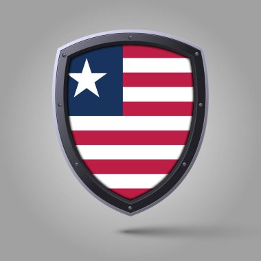 National Shield of LIBERIA Flag with Original color clipart