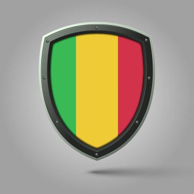 Orijinal renkte MALI Bayrağının Ulusal Kalkanı