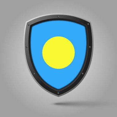 National Shield of PALAU Flag with Original color clipart