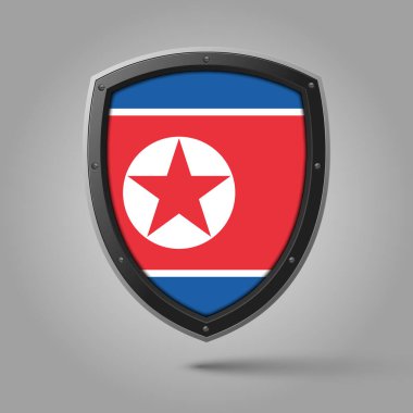 National Shield of NORTH KOREA Flag with Original color clipart