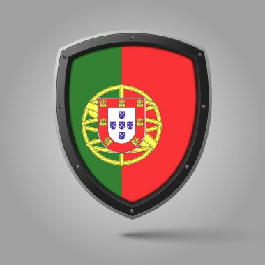 Orijinal renkte PORTUGAL Bayrağının Ulusal Kalkanı