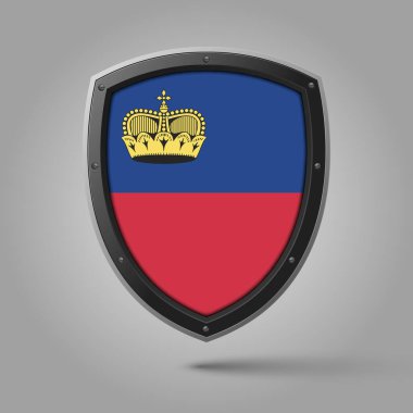 National Shield of LIECHTENSTEIN Flag with Original color clipart