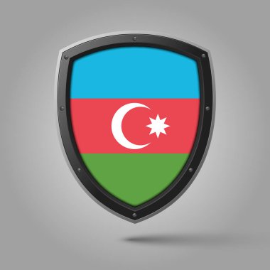 National Shield of AZERBAIJAN Flag with Original color clipart