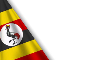 National Background with UGANDA Flag with Original color clipart