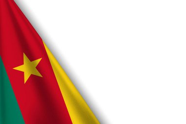 Orijinal renkli CAMEROON Bayrağı ile Ulusal Arkaplan