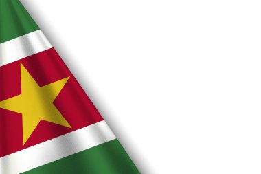 SURINAME Bayrağı ile Orjinal Renkli Ulusal Arkaplan