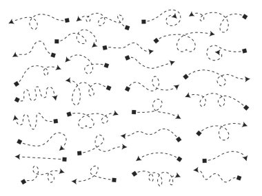 Beyaz arka plan üzerinde izole okları kümesi
