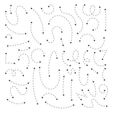 Beyaz arka plan üzerinde izole okları kümesi