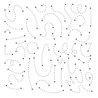 Beyaz arka plan üzerinde izole okları kümesi