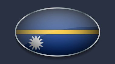 Eclipse Shape of NAURU Flag with Original color clipart