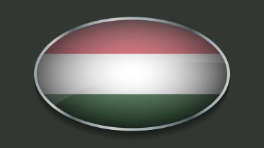 Eclipse Shape of HUNGARY Flag with Original color clipart