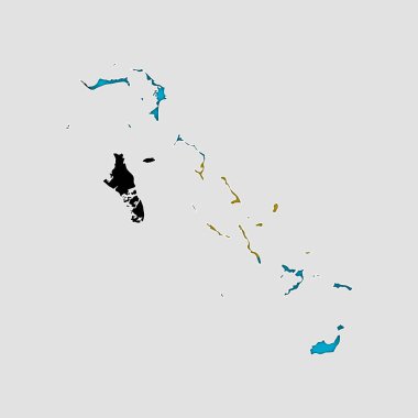 Bedeninde bayrak olan BAHAMAS haritası