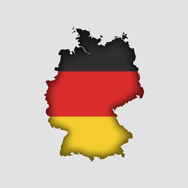 Vücudunda bayrak olan ALMANY Haritası