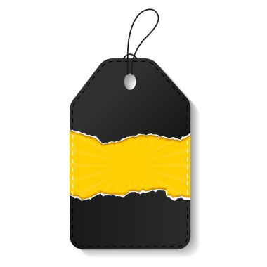 İndirim Tanıtım Etiketi İçin Boş Siyah Fiyat Etiketi