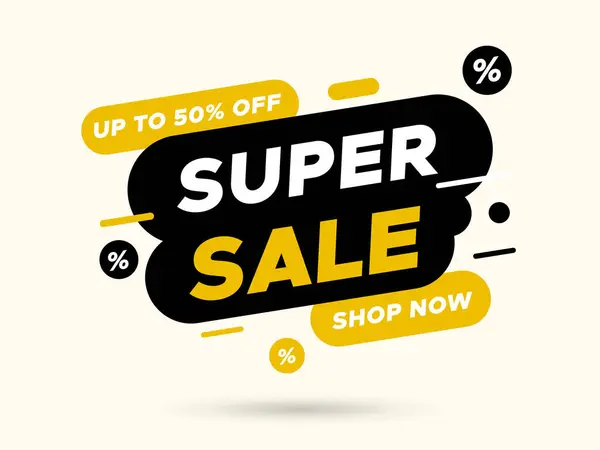 İndirimli Tanıtım Etiketli Siyah İndirim Afişi