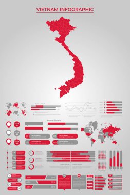İş Bilgileri ile VİETNAM Harita Şablonu