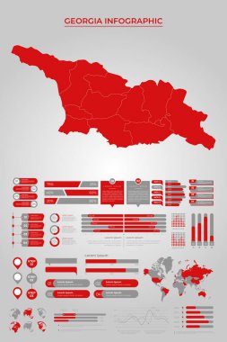 Ticari Bilgi Elementleri ile GEORGIA Harita Şablonu