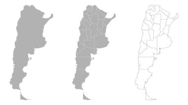 Ana Haritalı ve Bölgesel Haritalı ARGENTINA Haritaları