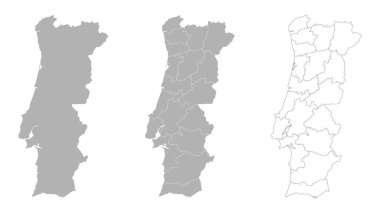 Ana Haritalı ve Bölgesel Haritalı PORTUGAL Haritaları