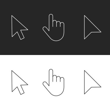 Tek Renkli Arkaplanda İmleç Kümesi İzole Edildi