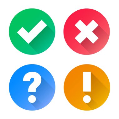 İşaretleme, Çapraz Şekil, Soru İşareti ve Ünlem Sembolleri