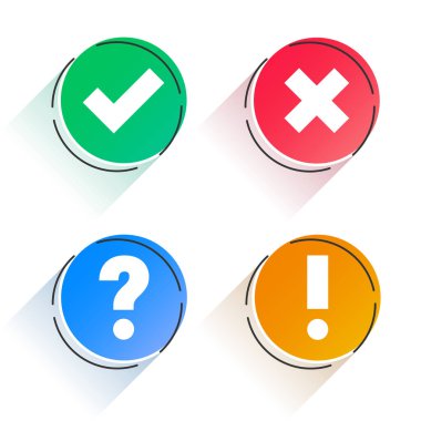 İşaretleme, Çapraz Şekil, Soru İşareti ve Ünlem Sembolleri