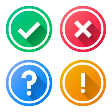 İşaretleme, Çapraz Şekil, Soru İşareti ve Ünlem Sembolleri