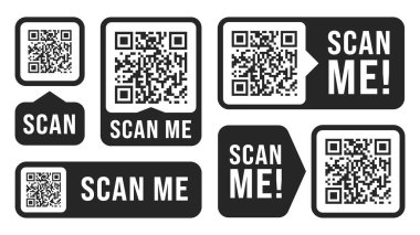 QR Code Ready to Use Isolated On White Background clipart