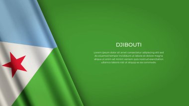 DJIBOUTI Flag with Original color clipart