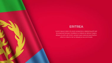 Asıl rengine sahip ERITREA Bayrağı