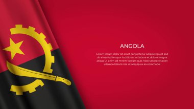 ANGOLA Flag with Original color clipart