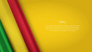 MALI Flag with Original color clipart