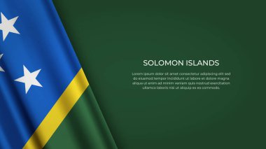 SOLOMON ISLANDS Flag with Original color clipart