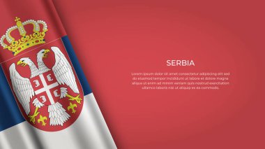 SERBIA Flag with Original color clipart