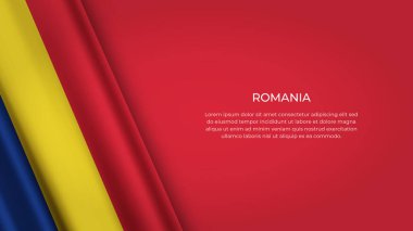 Orijinal rengi olan ROMANIA Bayrağı