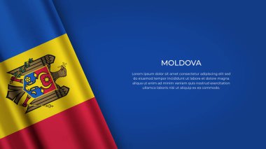 Orijinal renkli MOLDOVA Bayrağı