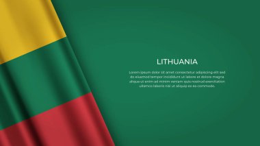 Orijinal renkte LITHUANIA Bayrağı
