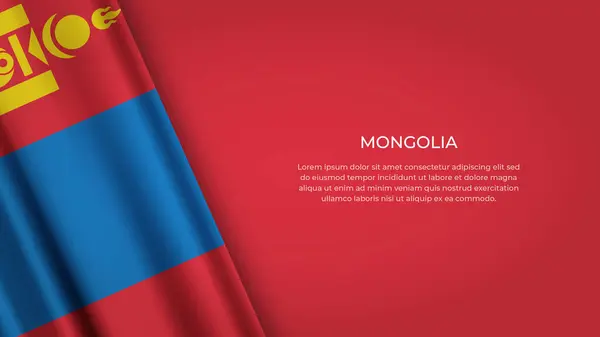 Orijinal renkte MONGOLIA Bayrağı