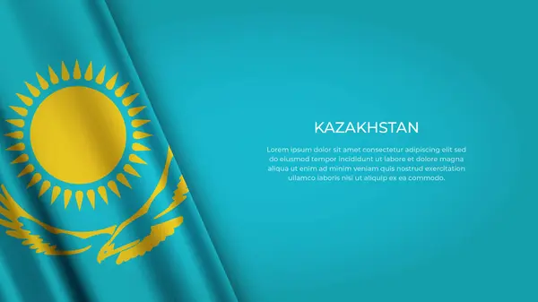 Orijinal renkli KAZAKHSTAN Bayrağı