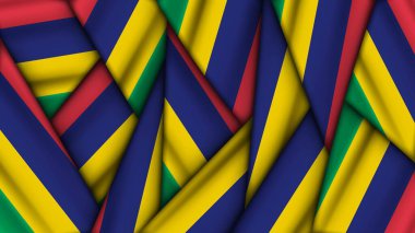 Üst üste istiflenmiş MAURITIUS Bayrakları