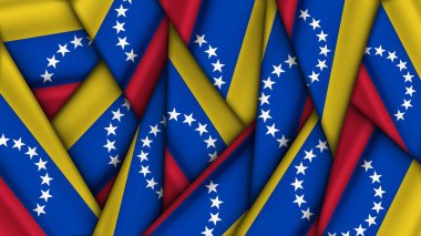 Set of VENEZUELA Flags Stacked on Top of Each Other clipart