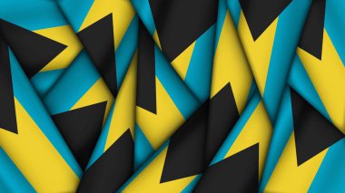 Set of BAHAMAS Flags Stacked on Top of Each Other clipart