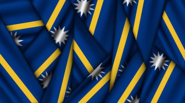 Set of NAURU Flags Stacked on Top of Each Other clipart