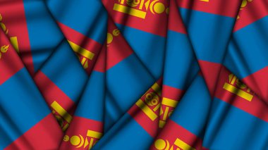 Birbirinin Üzerine Yığılmış Mongo Bayrakları