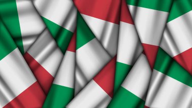 Birbirinin Üzerine Yığılmış ITALY Bayrakları