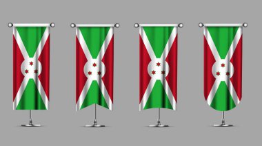 Collection of Vertical Banners Featuring the BURUNDI Flag clipart