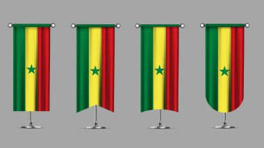 Collection of Vertical Banners Featuring the SENEGAL Flag clipart