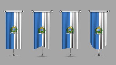 SAN MARINO Bayraklı Dikey Sancaklar Koleksiyonu