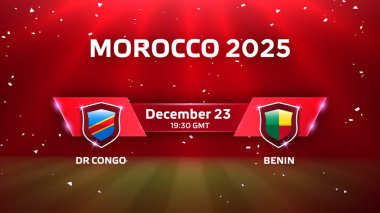 Morocco 2025 African Football Championship Design clipart