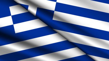 GREECE 'in Ulusal Arkaplanda İki Dalgalı Bayrak